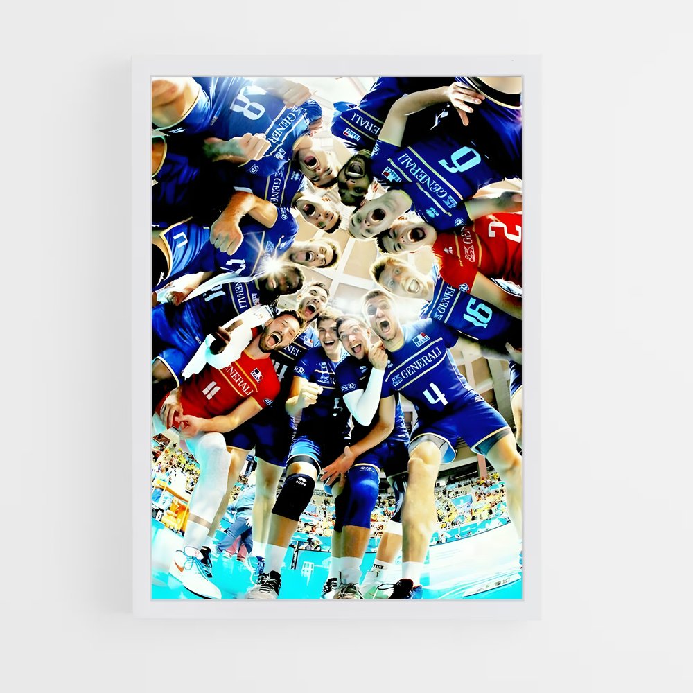 Poster Ensemble de Champions – affiche Volleyball (vue 3)